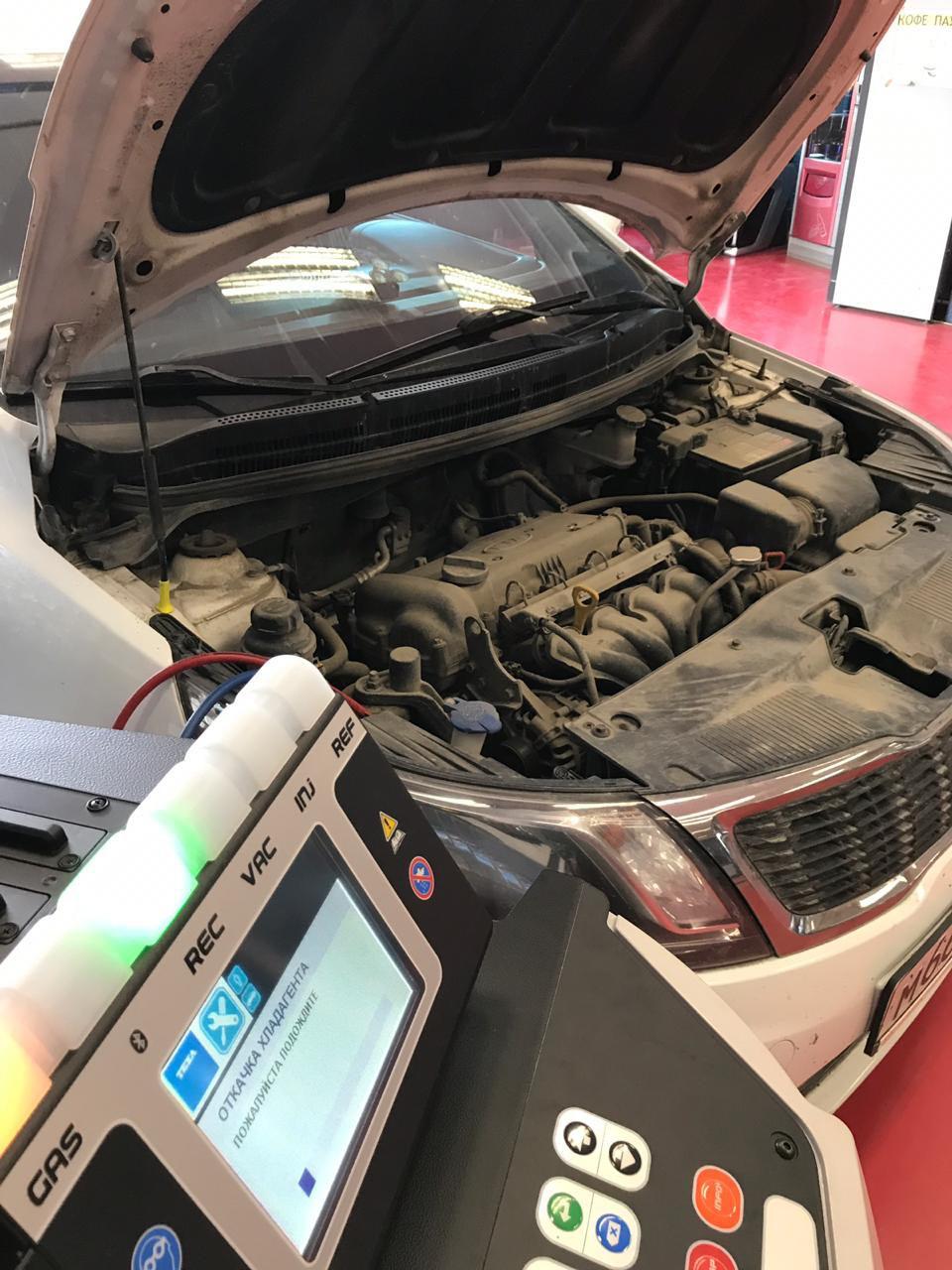 Полная проверка и заправка кондиционера автомобиля